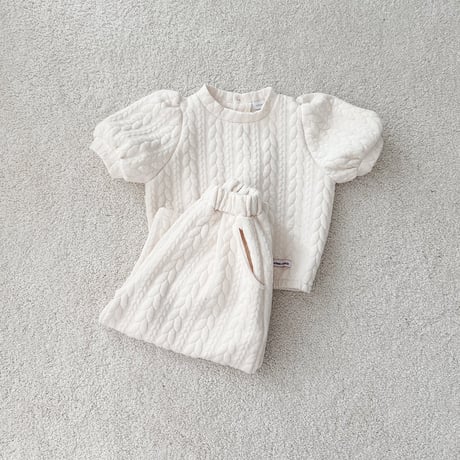 urbanrabbit/36. Cable Quilted Puff Top XS-XL