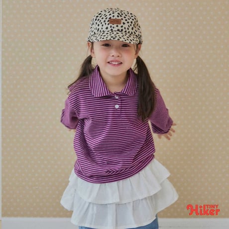 tinyhiker/20. collar stripe T-shirt XS-XL