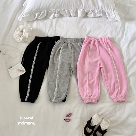 secondmoment/5. lace section jogger pants XS-XL
