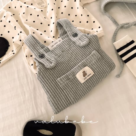 valubebe/7. waffle overalls suit 6M-18M