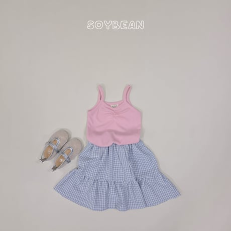 soybean/91. plan sleeveless set skirt XS-XL