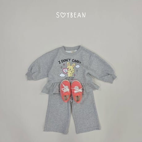 soybean/116. plan ) bunny fril wide updown set XS-XL