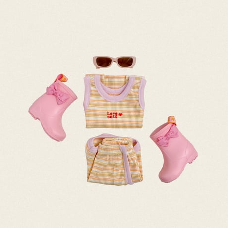 oottbebe/83. retro sleeveless updown set XS(1-2Y)-XL(6-7Y)