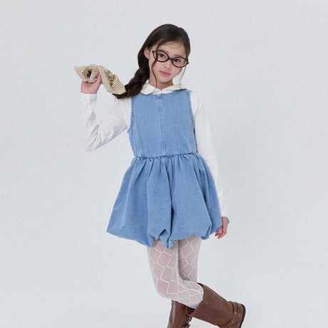 forkchips/76. baby denim one-piece M-XL