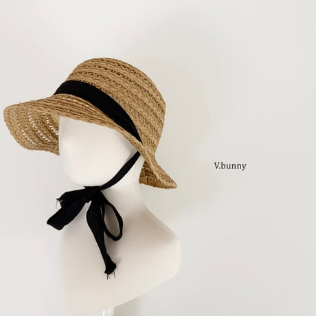 vbunny/67. black ribbon hat FREE(48-52CM)