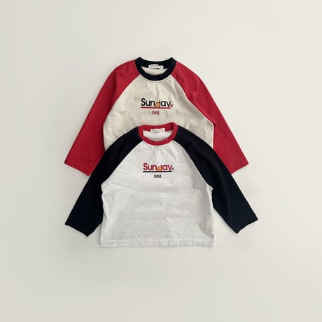 fromi/59. Sunday raglan T-shirt S-XL