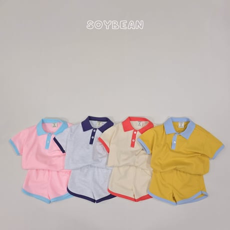 soybean/74. plan ) collar linger updown set XS-XL