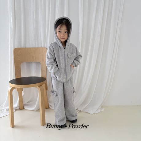 bunnypowder/113. ribbon pocket hood zipup S-XL