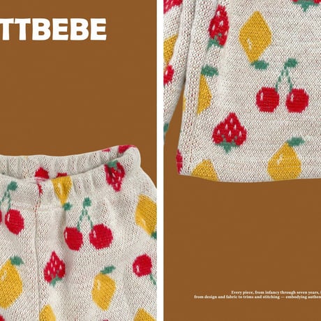 oottbebe/29. cherry puff knit setup ( knit puff set XS(0-1Y)-XL(4-5Y)