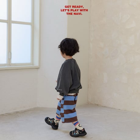 navi/9. square bermuda pants S-XL