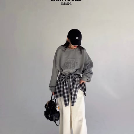 saintdoll/77. cotton wide pants JL