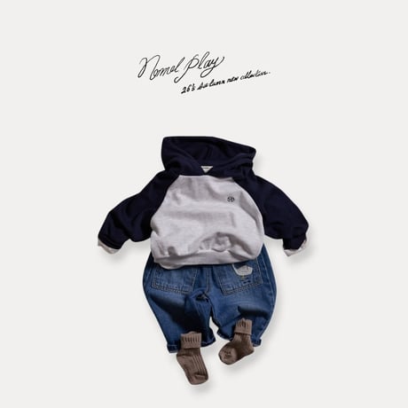 normalplay/42. basic both sides hood T-shirt 12M-L