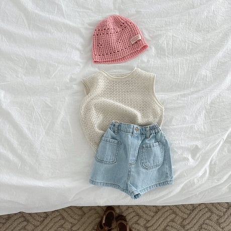 minirobe/42. eyelet knit vest  S-XL