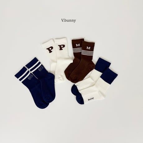 vbunny/15. 6 socks socks set M(130-150)-XL(180-210)
