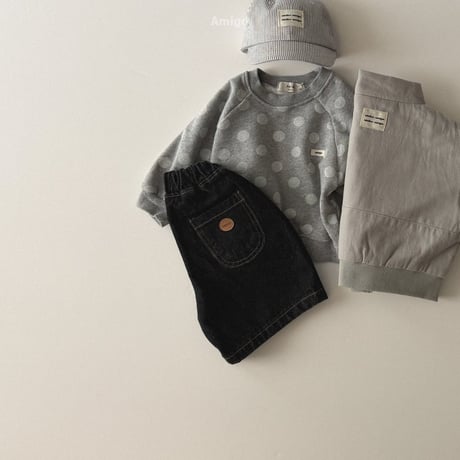 amigo/25. 6bu wide denim pants XS-XL