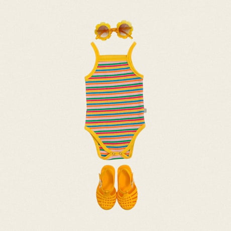 oottbebe/88. rainbow suit sleeveless S(0-6M)-M(6-12M)