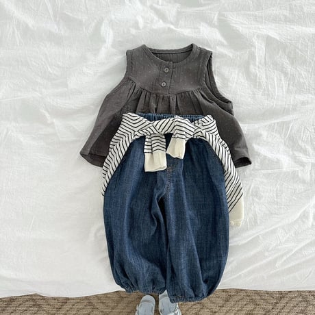 minirobe/22.  Slub denim jogger pants  S-XL