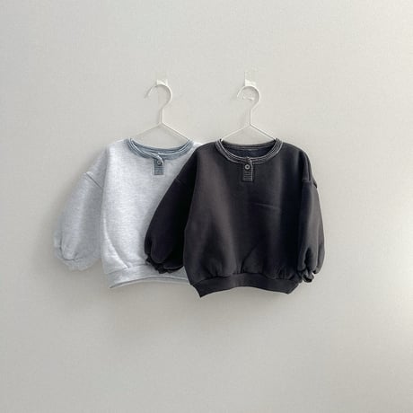 minirobe/11. popo placket sweatshirt S-XL