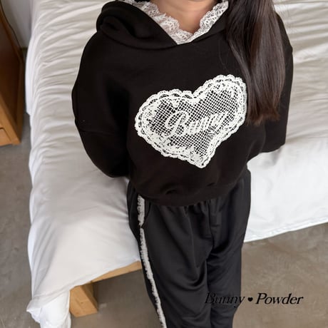 bunnypowder/80. hood man-to-man S-XL