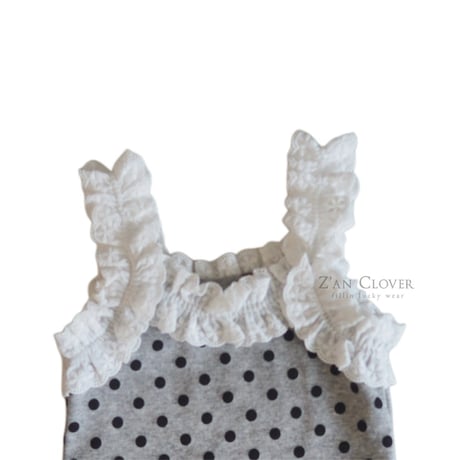 zanclover/154. dot fril sleeveless 3-11
