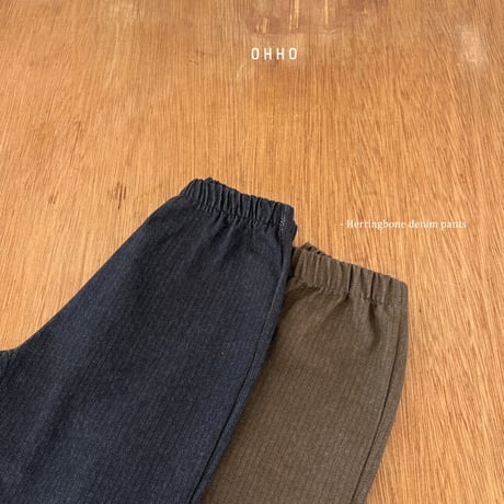ohho/19. herringbon denim pants S-2XL