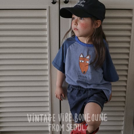 boneoune/44. stitch denim half pants XS-XL