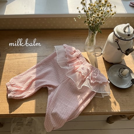 milkbalm/21. check fril pants XS-XL