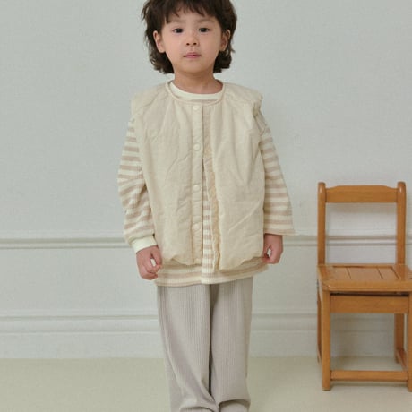 thebeige/1. Band padded vest XXS-L