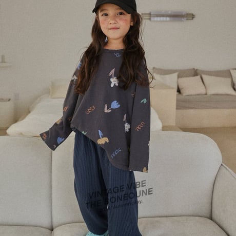 boneoune/100. flower single T-shirt JS-JL