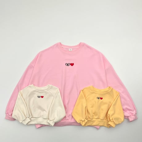 haroharo/36. ribbon heart man-to-man 2XL-4XL