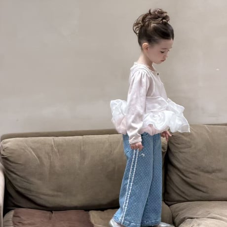 aiai/20. dot blue denim pants 90-130