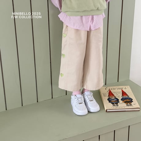 ninibello/100. heart embroidery section pants 2XL