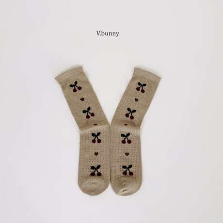vbunny/44. mono cherry socks set FREE
