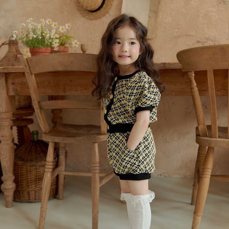 melikey/94. rika flower puff cardigan JS-JM