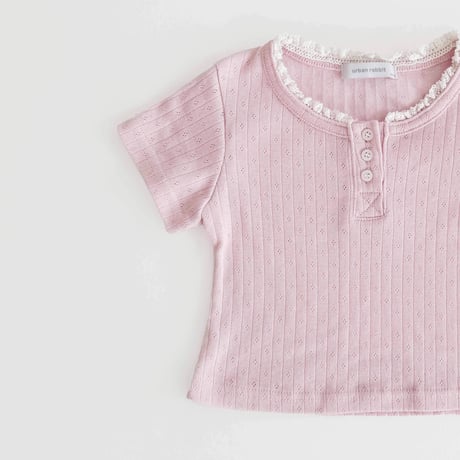 urbanrabbit/26. Eyelet Henley T-shirt XS-XL