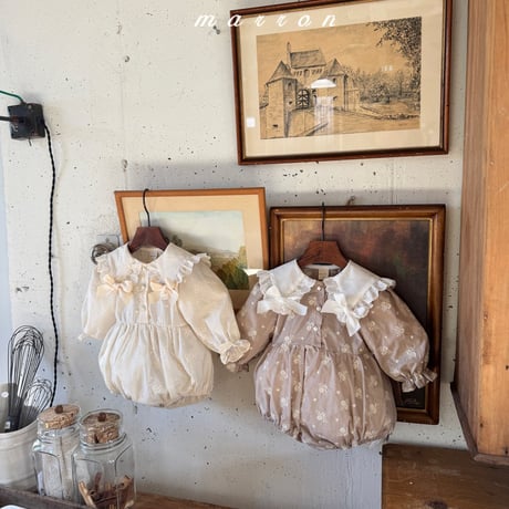 marron/14. peuty ribbon suit 6M-18M