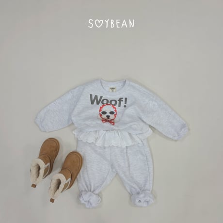 soybean/13. plan ) wangwang fril updown set XS-XL