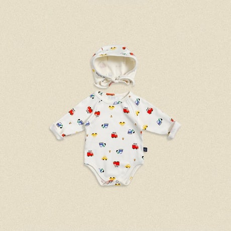 oottbebe/13. (bebe) auto suit bonnet set S(0-6M)-M(6-12M)