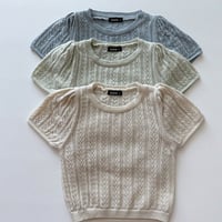 aosta/21. Knit Eyelet T S(1-2Y)-L(3-5Y)