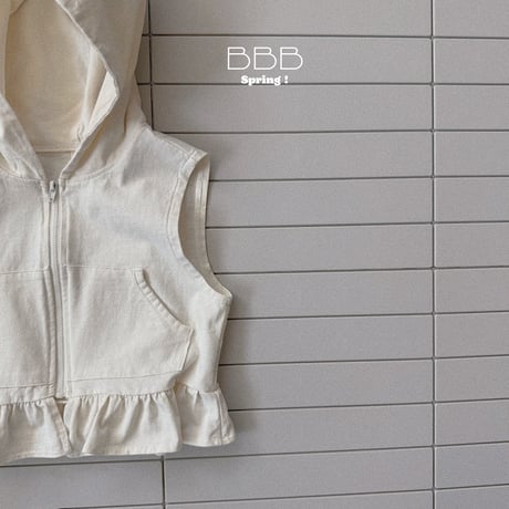 bellabambina/16. shirring hood vest XS-XL