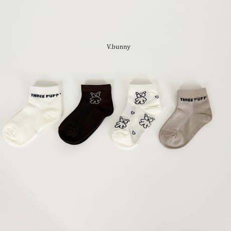 vbunny/19. puffy socks set S(130-150)-L(180-210)