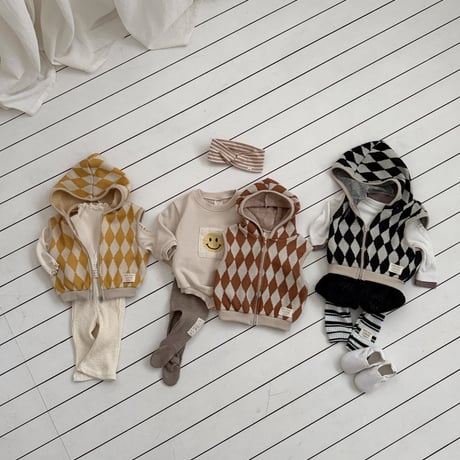 bebeholic/44. dia vest hood S(6-12M)-M(12-18M)