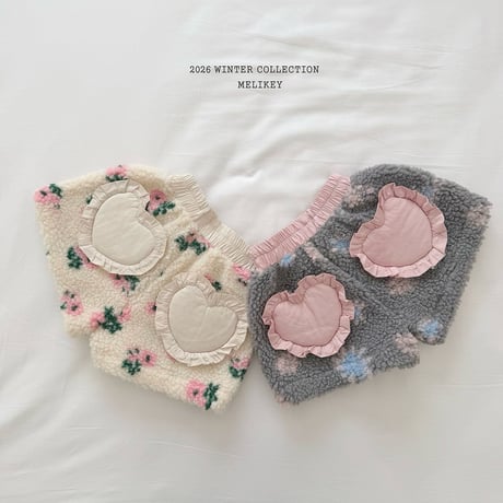 melikey/84. heart flower half pants JS-JM