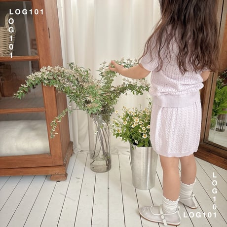 log101/89. purple knit two-piece JS-JM