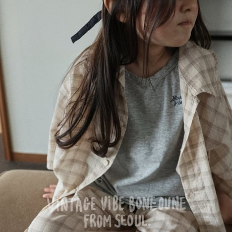 boneoune/84. retro check shirt XS-XL