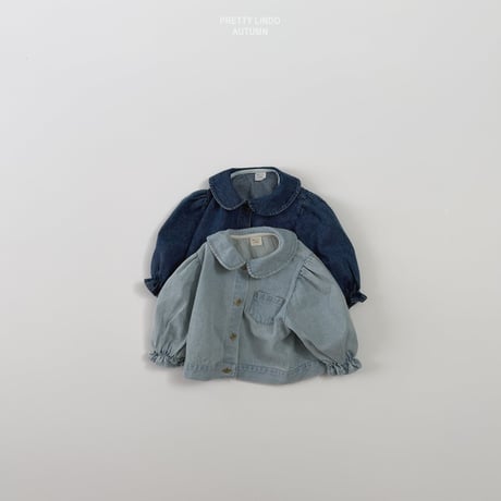 lindo/57. round collar denim jacket XS-XL