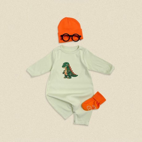 oottbebe/11. dinosaur FullBody suit S(0-6M)-M(6-12M)