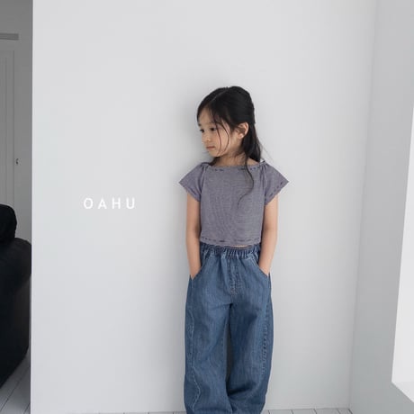 oahu/50. boat neck golgi T-shirt S-XL