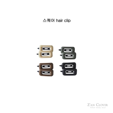 zanclover/18. square hairclip  FREE