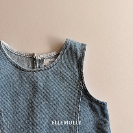 ellymolly/152. denim little pocket one-piece 13-15